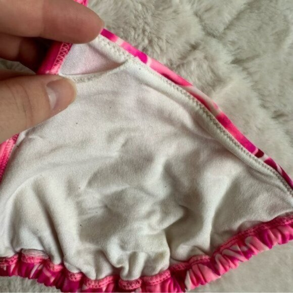 Victoria's Secret | Vintage Hearts Triangle Tie Bikini Set | Size Large - Picture 5 of 10